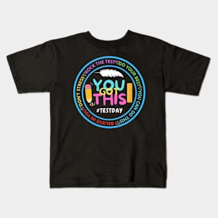 Test Day Rock The Test Teacher Testing Day You Got This T-Shirt Kids T-Shirt